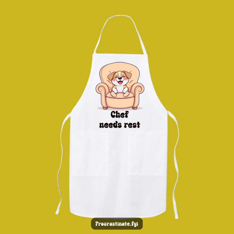 Funny Dog Apron: Cook with Happy Armchair Charm