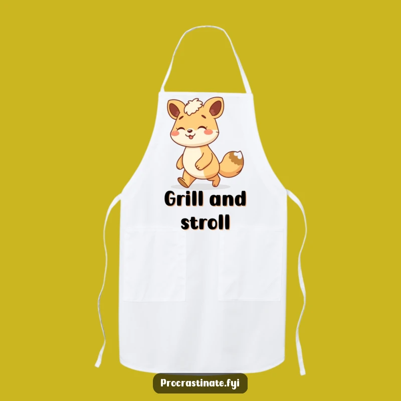 Funny Animal Stroll Apron: Relaxed Gait Kitchen Gift