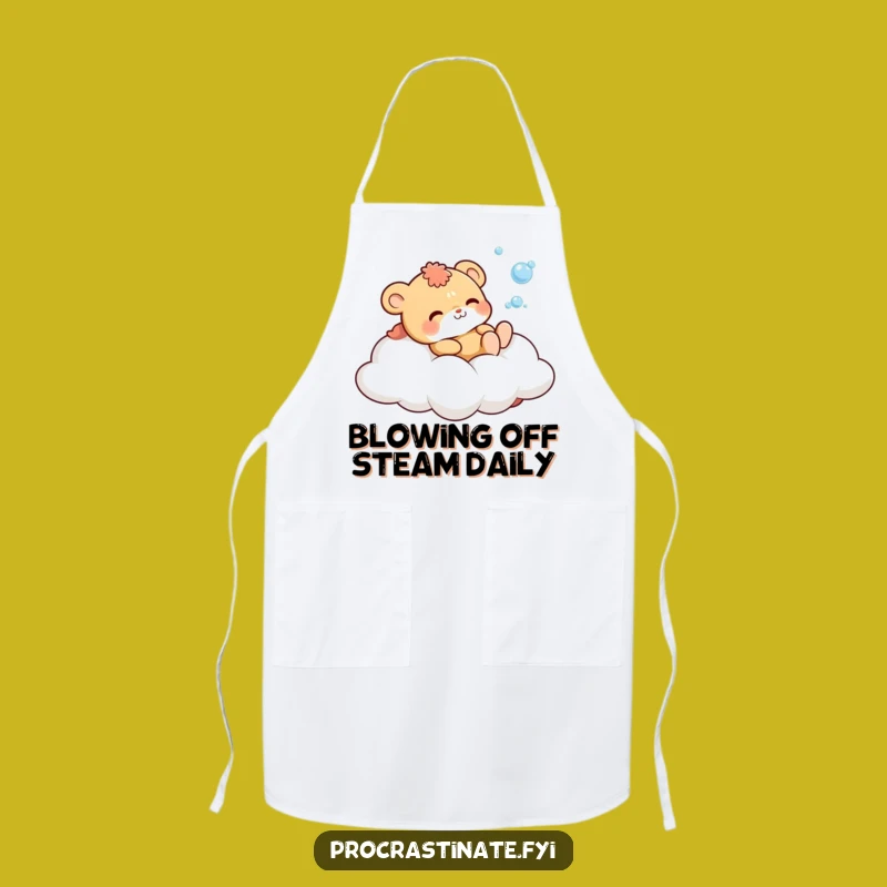 Funny Chef Animal Cloud Apron: Cute Character Baking Bubbles, Perfect Kitchen Gift!