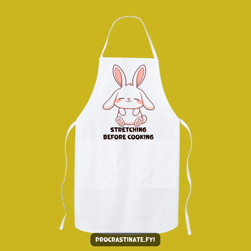 Funny Lazy Rabbit Apron: Slow Kitchen Vibes, Perfect Chef Gift