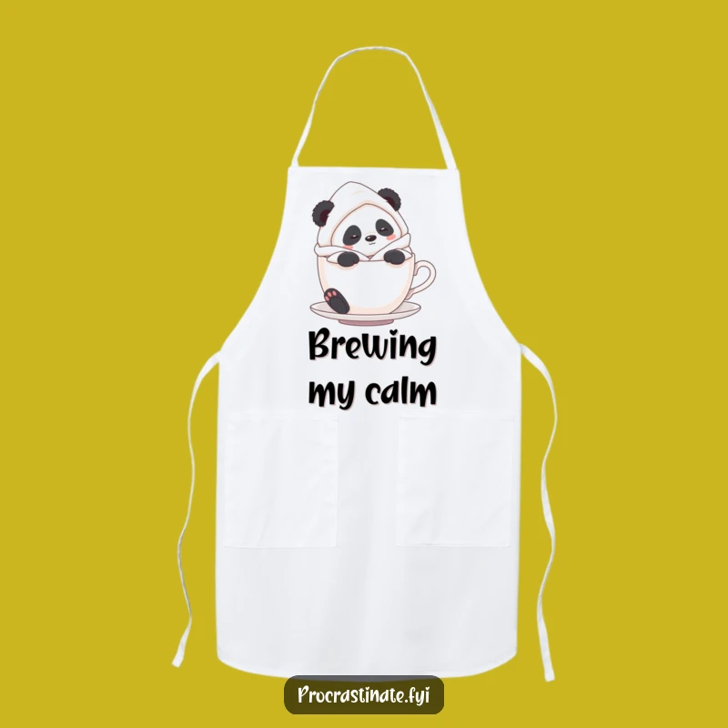 Funny Panda Tea Time Apron: Cook with Cozy Calm