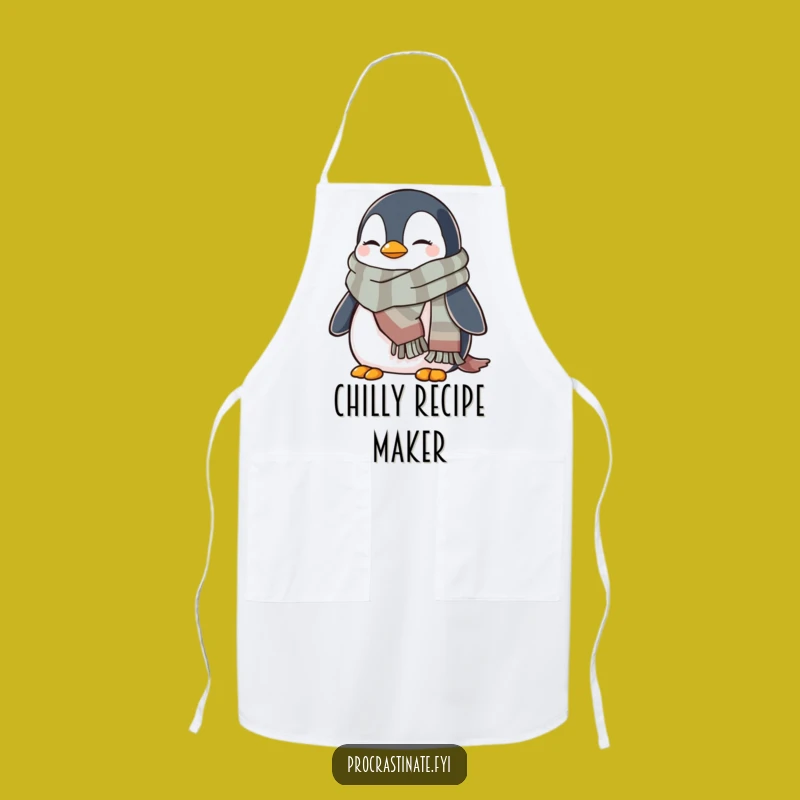 Funny Penguin Scarf Apron: Hilarious Winter Chef Gift