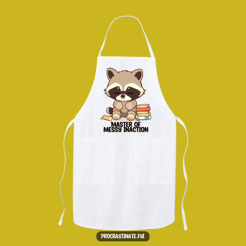 Funny Raccoon Apron - Cozy Socks & Chore Avoidance Kitchen Fun - Unique Funny Gift