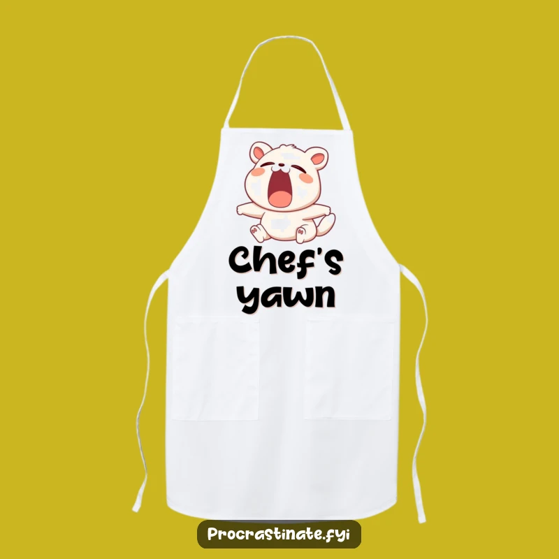 Funny Yawning Animal Apron - Hilarious Kitchen Wear for Relaxed Cooks