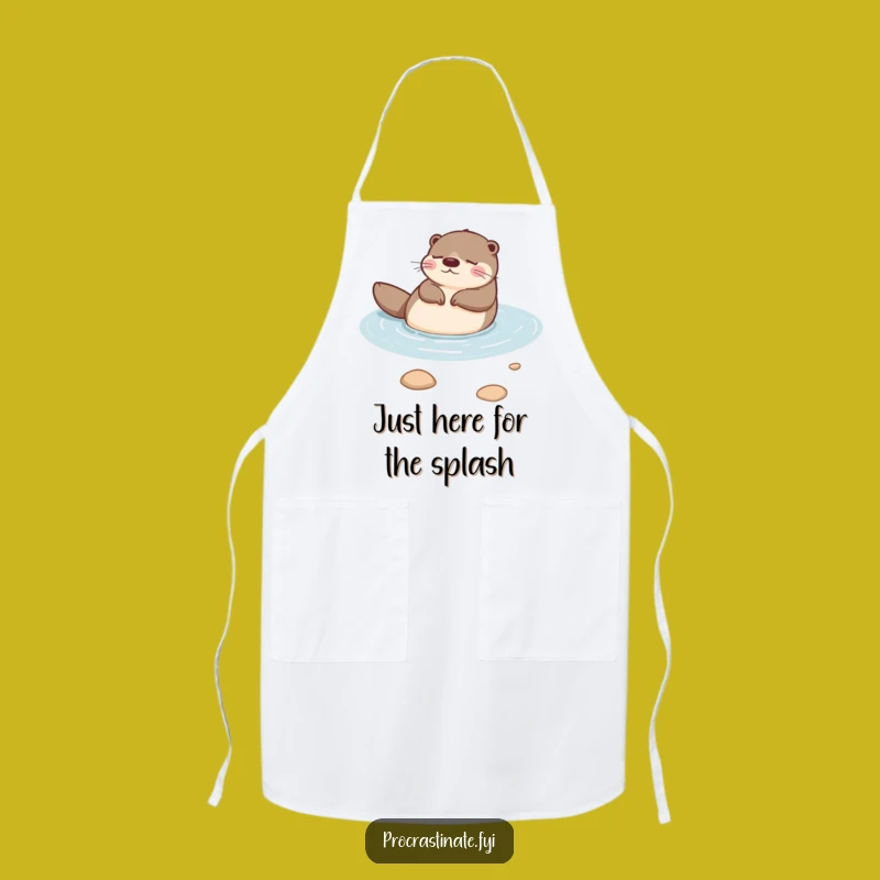 Funny Otter Zen Apron: Peaceful River Drifter, Perfect Relaxing Gift for Otter Lovers