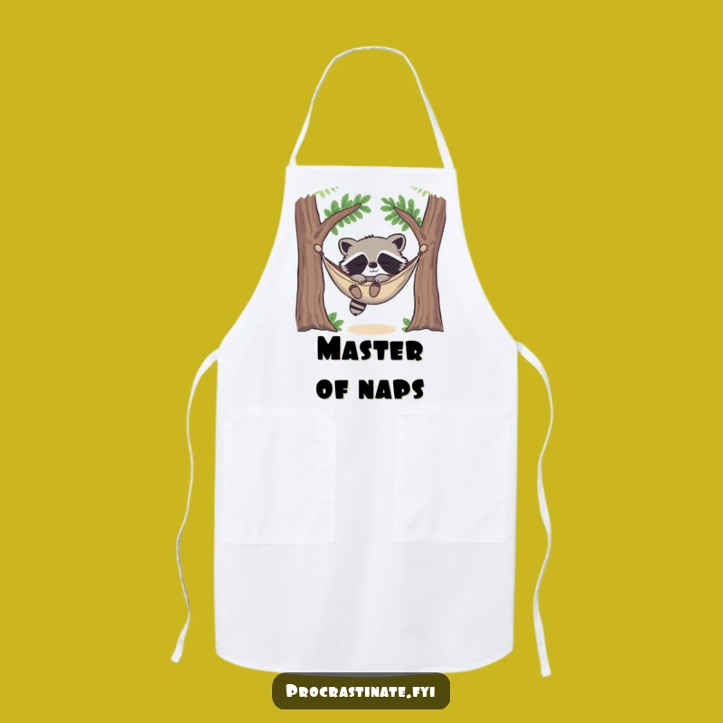 Funny Raccoon Nap Apron: Happy Hammock Sleeper, Perfect Relaxing Gift