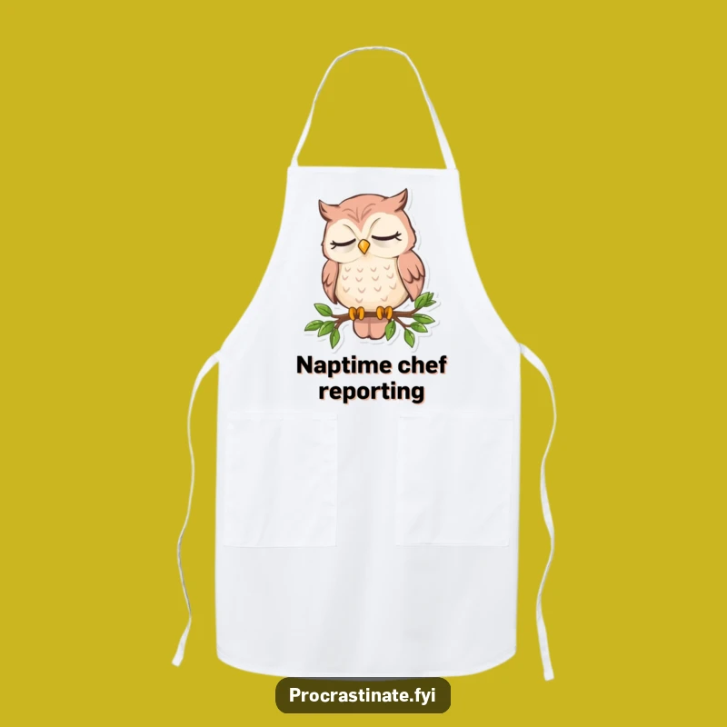 Funny Sleepy Owl Apron: Hilarious Kitchen Wear for the Drowsy Cook