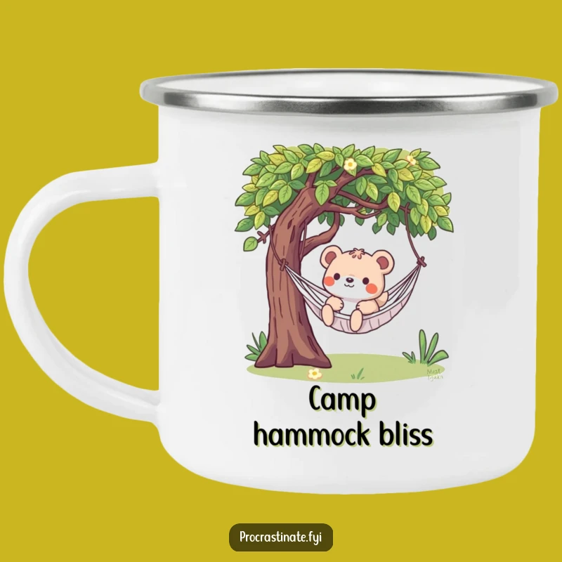 Funny Lazy Animal Hammock Camping Mug - Hilarious Companion for Outdoors