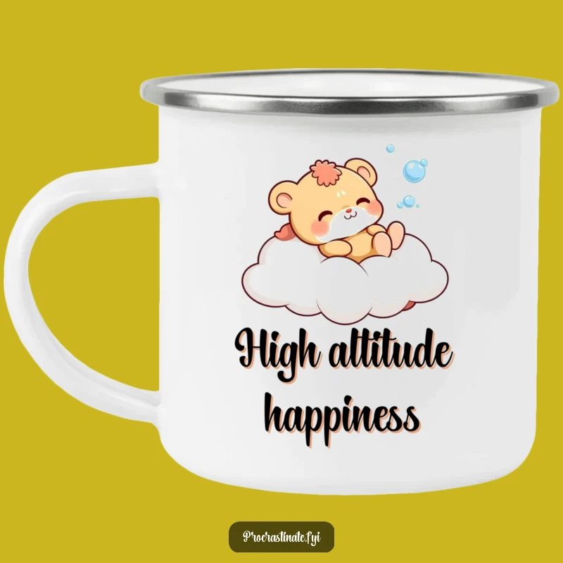 Funny Adventure Cloud Animal Camping Mug: Bubble Fun, Perfect Outdoor Gift!