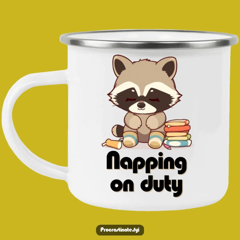 Funny Raccoon Camping Mug - Cozy Socks & Chore Avoidance - Outdoor Funny Gift
