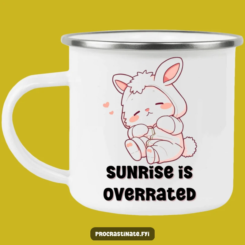 Funny Bunny Pajama Camping Mug: Your Funny Companion for Outdoor Relaxation