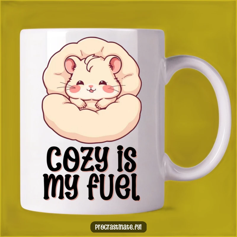 Funny Hamster Pillow Burrow Mug: Cozy Critter Comfort - Gift