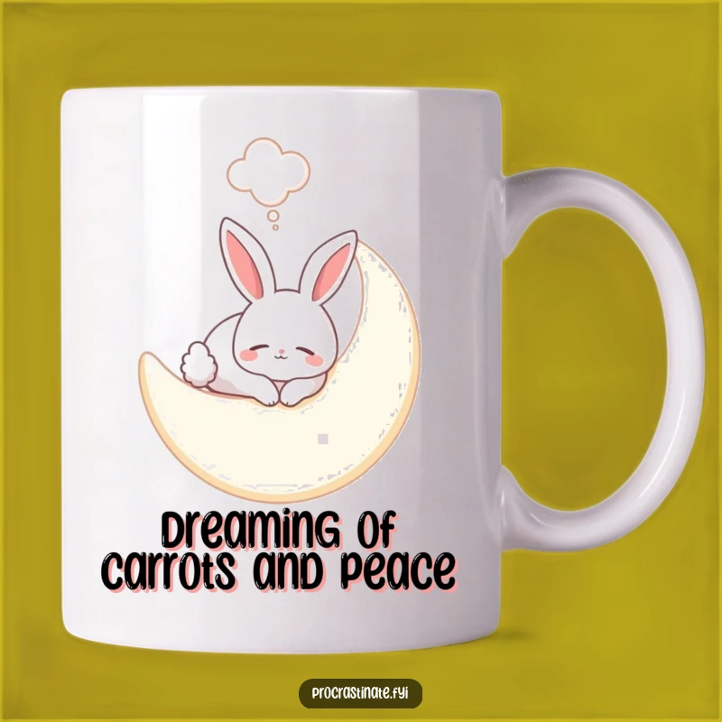 Funny Bunny Moon Sleep Mug: Sweet Dreams & Cozy Vibes, Perfect Funny Gift