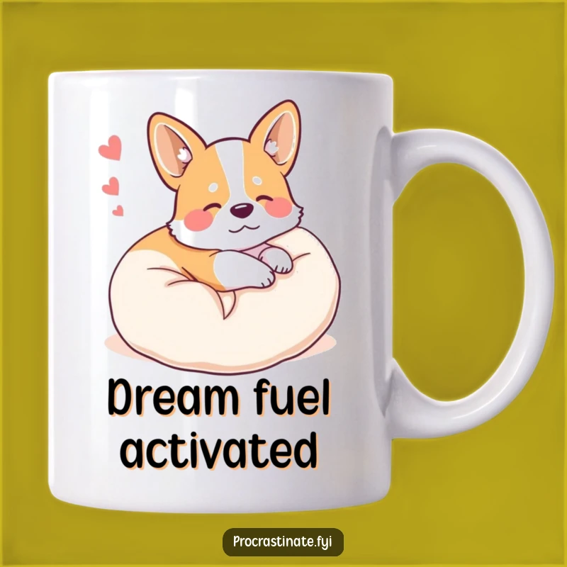 Funny Corgi Pillow Dream Mug: Adorable Sleepy Funny Gift
