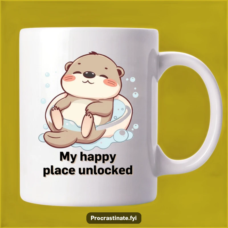 Funny Otter Bath Mug: Adorable Relaxed Otter Floating, Perfect Funny Gift for Bath Lovers