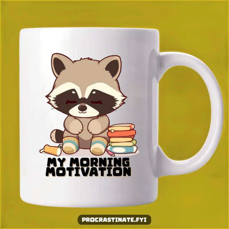 Funny Raccoon Cozy Socks Chore Avoidance Mug - Perfect Gift for Lazy Days