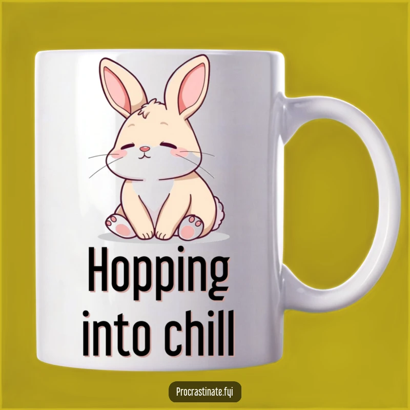 Funny Relaxed Bunny Mug: Peaceful Gazer Gift for Animal Lovers