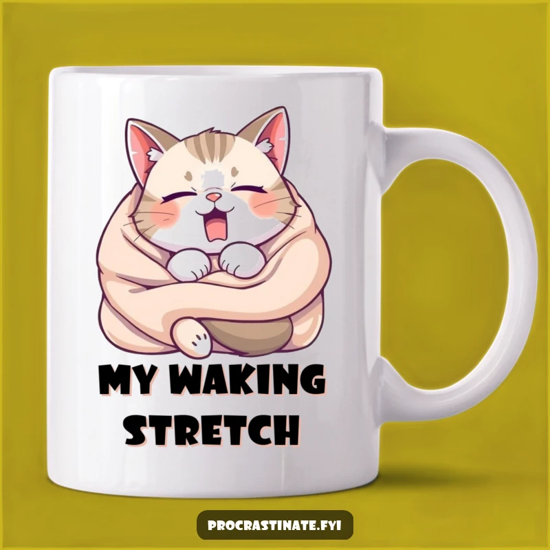 Funny Sleepy Cat Yawning Mug - Cozy Comfort and Hilarious Gift!