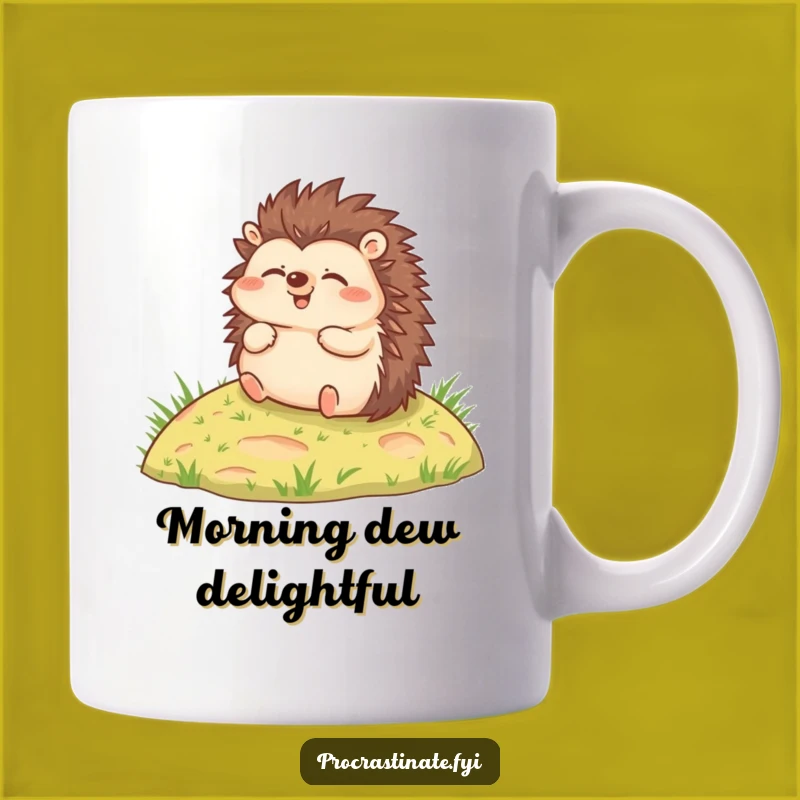 Funny Hedgehog Rolling Mug: Joyful Relaxation for Your Morning