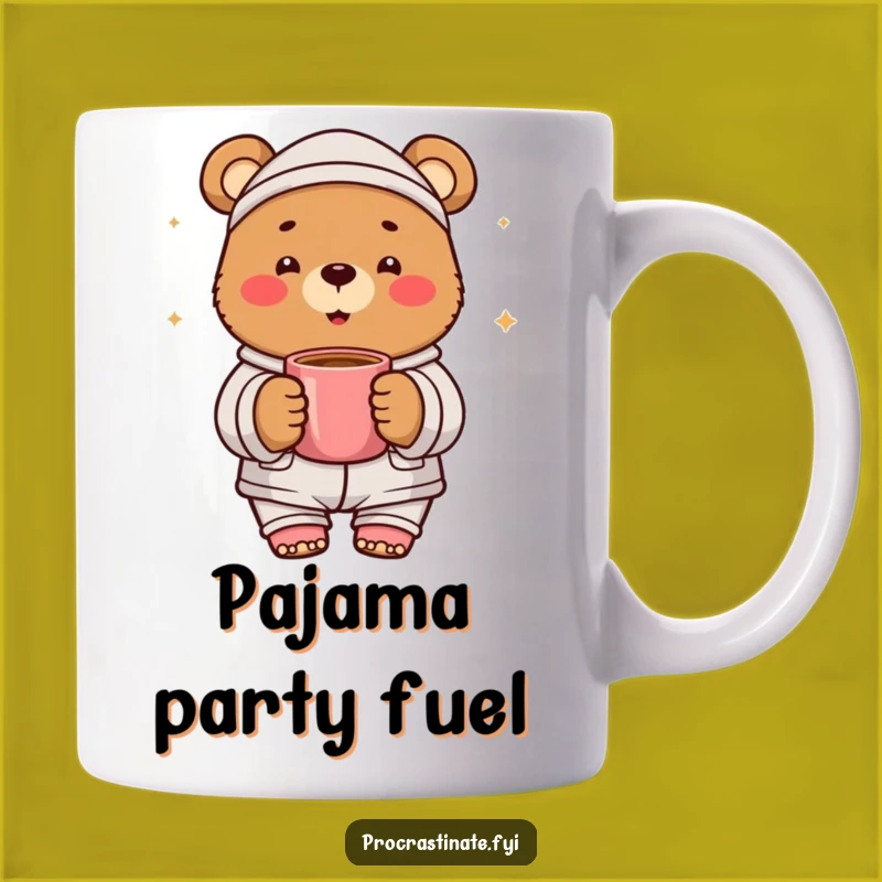 Funny Cheerful Bear Pajama Mug: Your Perfect Morning Brew Gift!