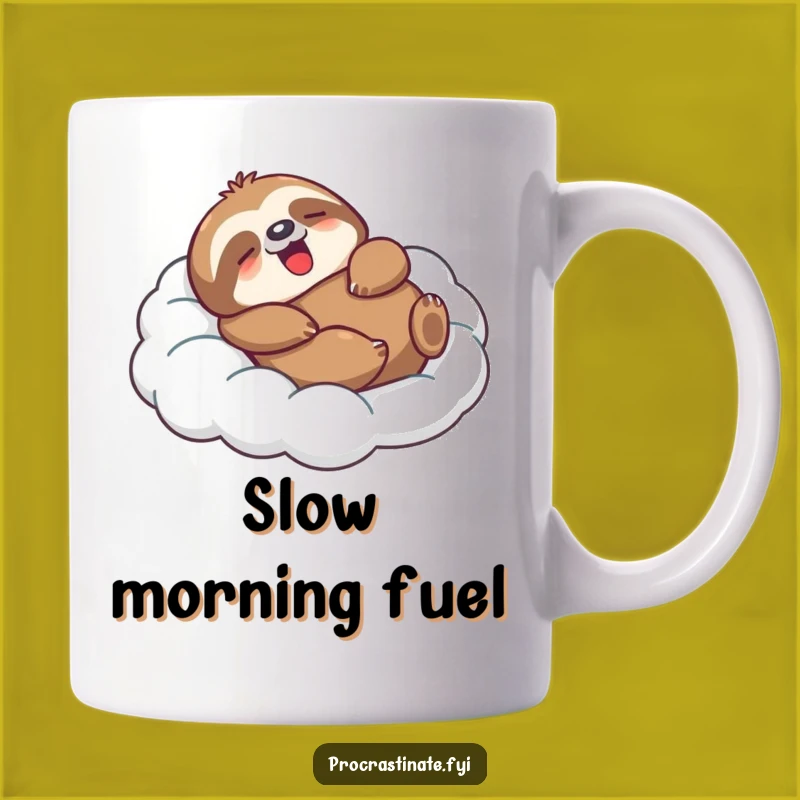Funny Sloth Mug: Relaxing Cloud Character, Perfect Chill & Funny Gift!
