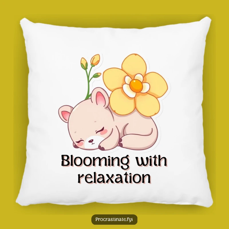 Funny Soft Lazy Animal Pillow: Flower Nap Comfort, Perfect Gift!