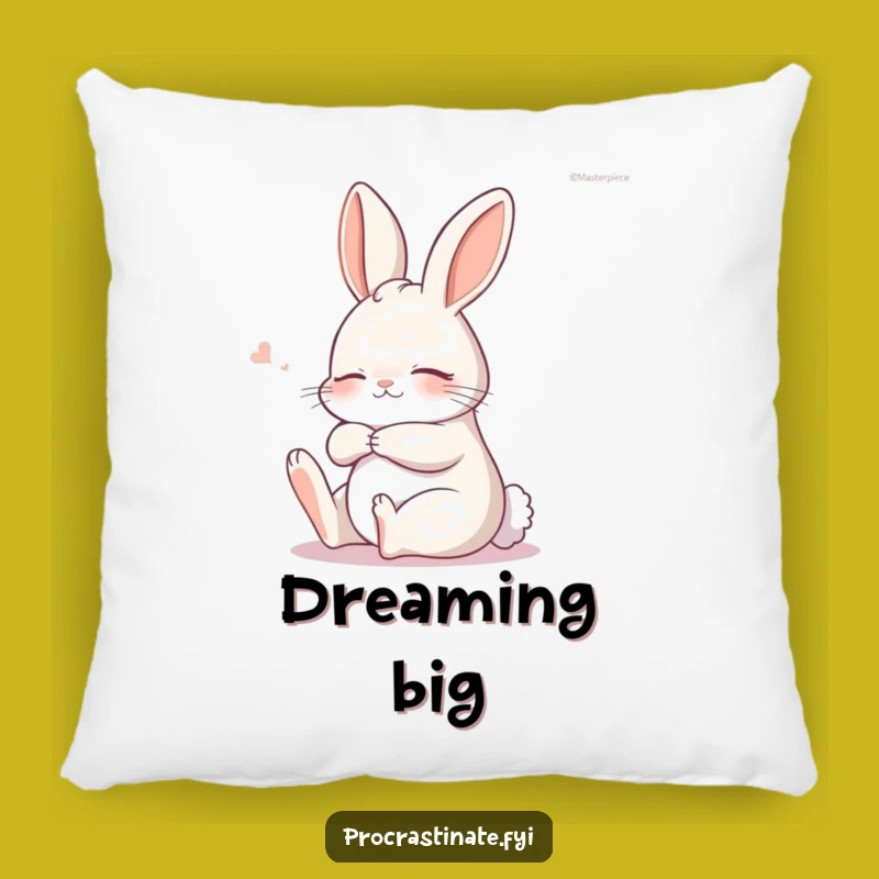 Funny Sleepy Bunny Stretch Pillow, Cozy Relaxed Hare Comfort Gift