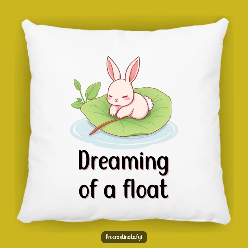 Funny Rabbit Pillow: Leaf Float Calm Pool Comfort - Gift