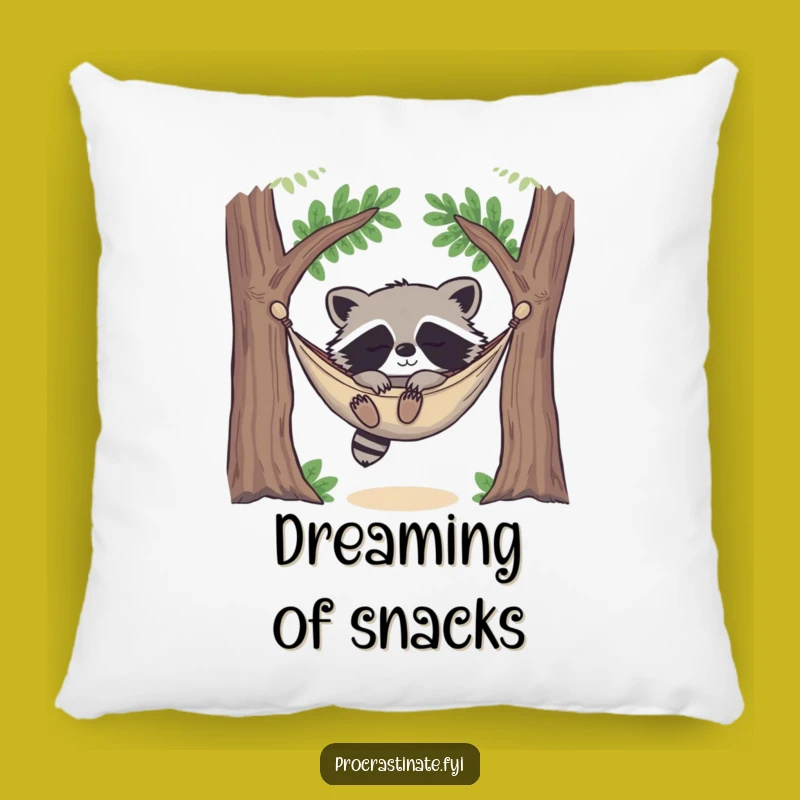 Funny Raccoon Nap Pillow: Happy Hammock Sleeper, Perfect Relaxing Gift
