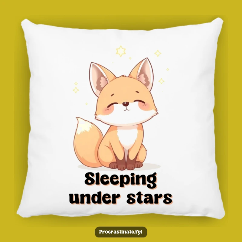 Funny Fox Starry Pillow: Cozy & Hilarious Dreamer Accent Decor