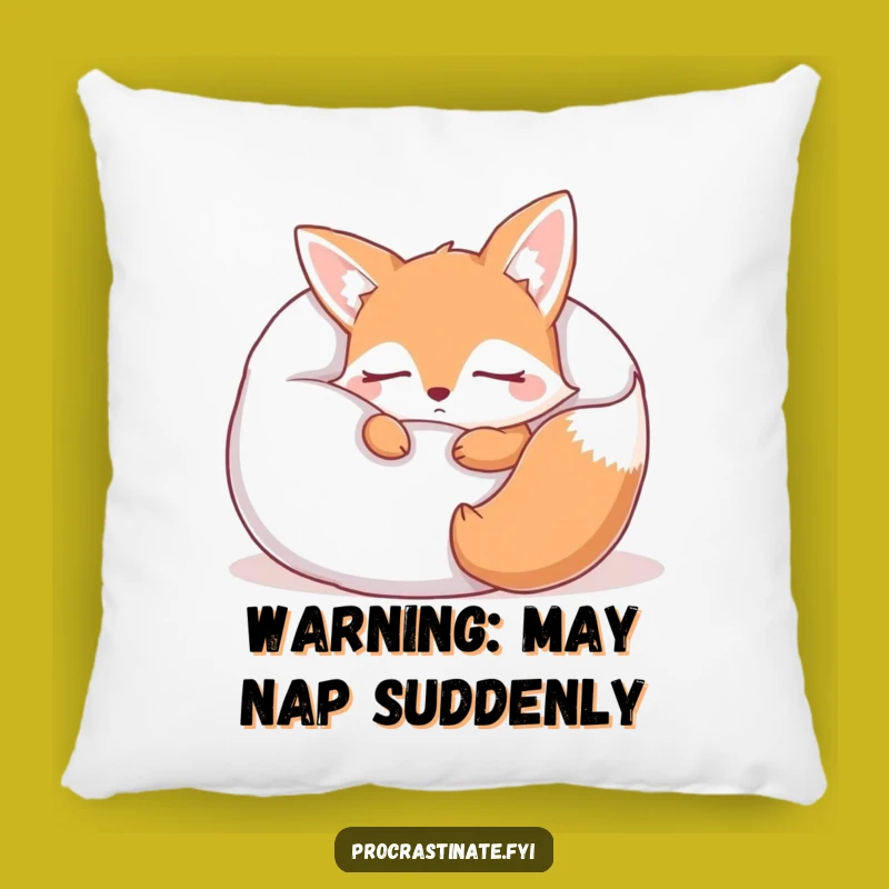 Funny Sleepy Fox Giant Pillow Cover: Ultimate Cozy Comfort Gift for Dreamers!