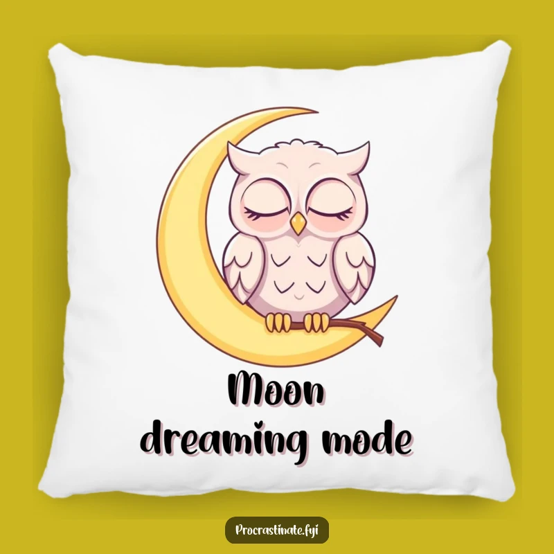 Funny Sleepy Owl Pillow: Moon Napper, Perfect Gift for Night Owls