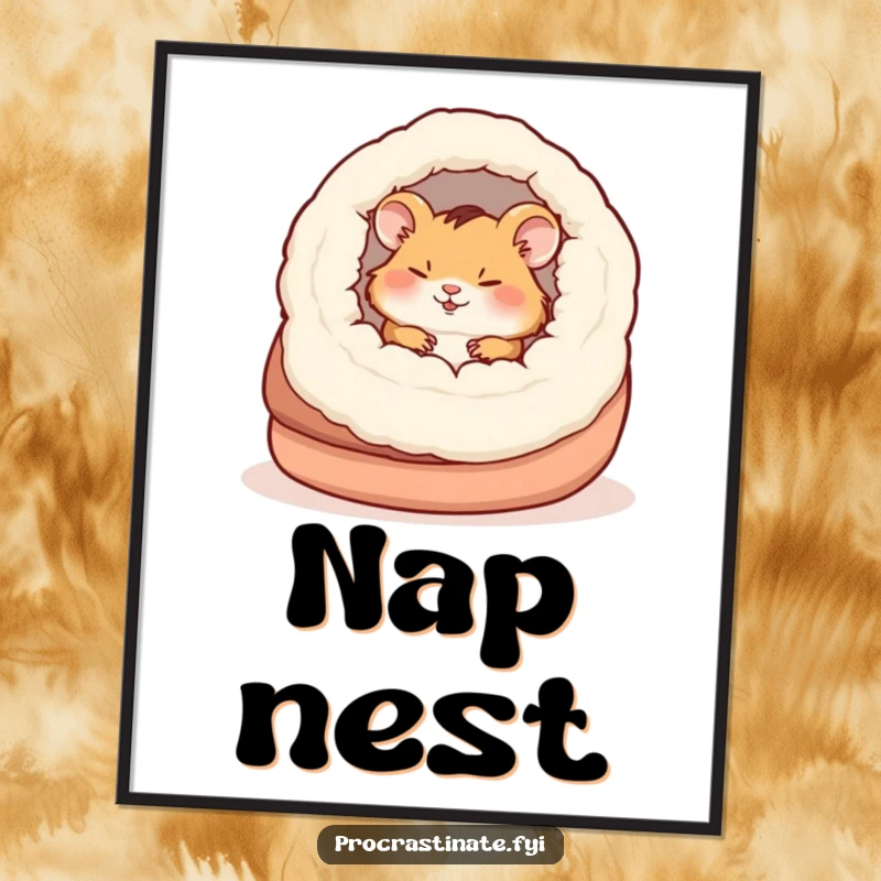 Funny, happy hamster napping peacefully inside a huge slipper, embodying ultimate coziness in digital art form.
