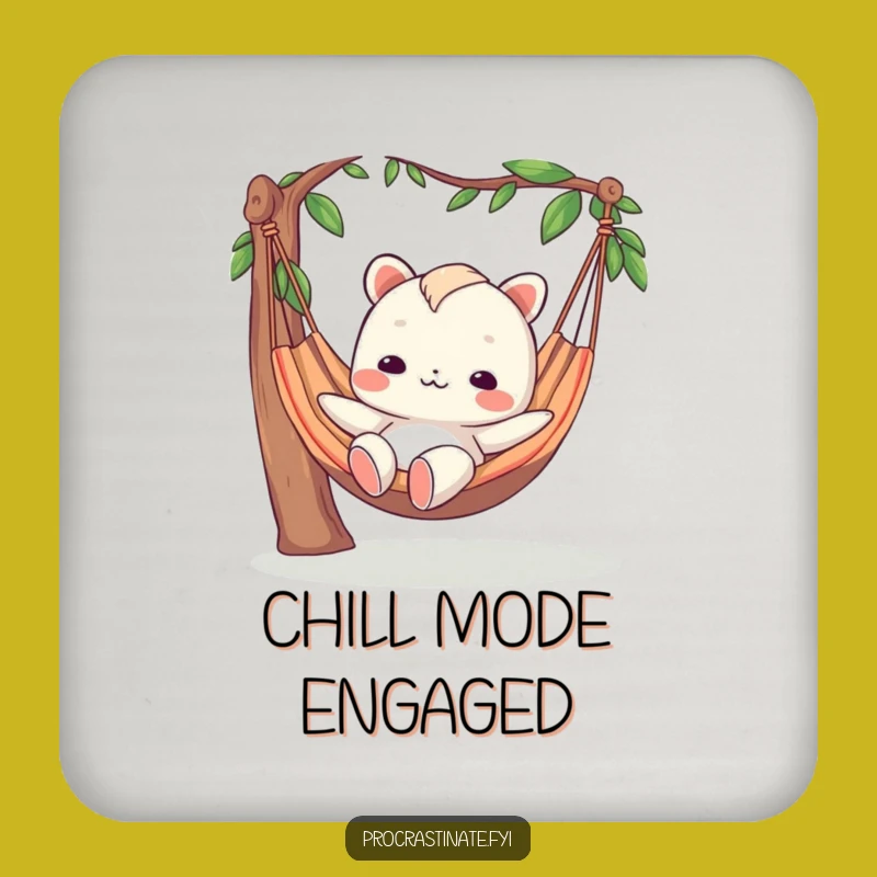 Funny Blank-Face Hammock Coaster: Chill Protection & Relaxed Design, Humorous Home Decor Gift