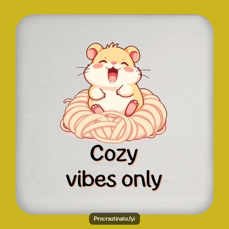 Funny Giggling Hamster Coasters - Protect Surfaces with Yarny Fun!