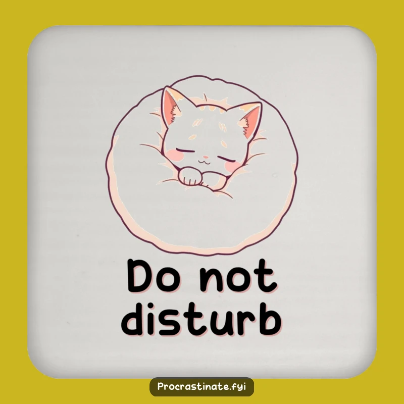 Funny Cat Pillow Coaster: Peaceful Protection, Perfect Party Gift