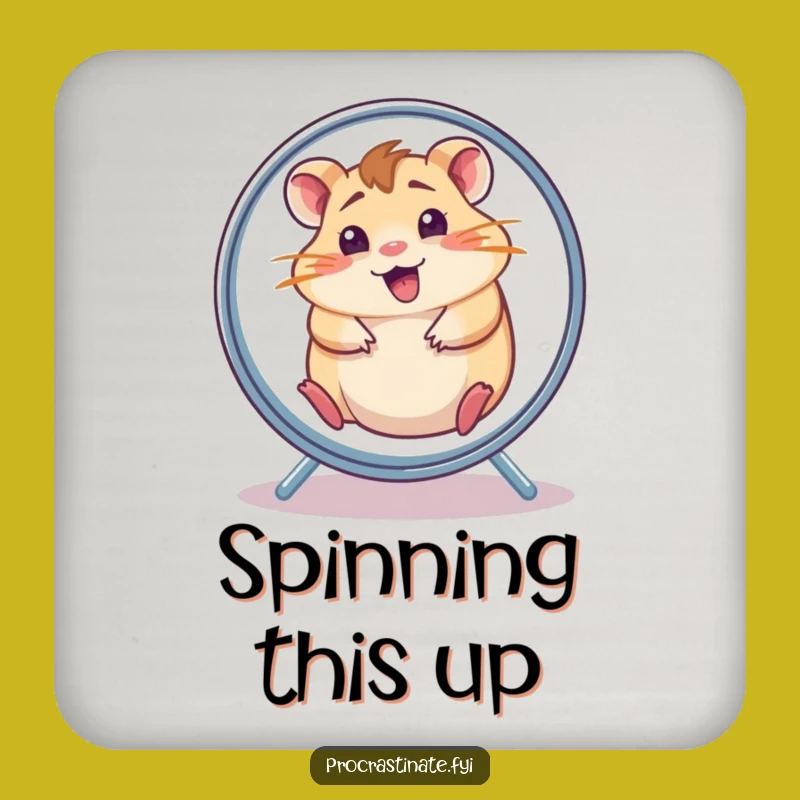 Funny Hamster Wheel Drink Coaster: Hilarious Protection for Surfaces