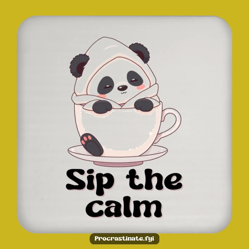 Funny Panda Tea Coasters: Protect Surfaces with Cozy Style
