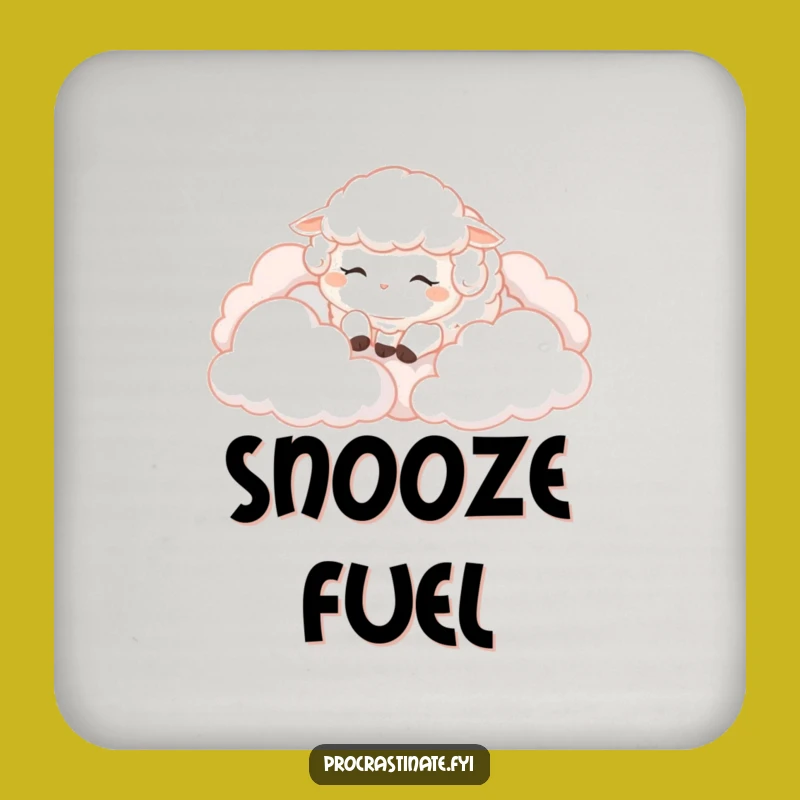 Funny Sheep Cloud Coaster: Protect Your Surfaces with This Sleepy Sheep Art