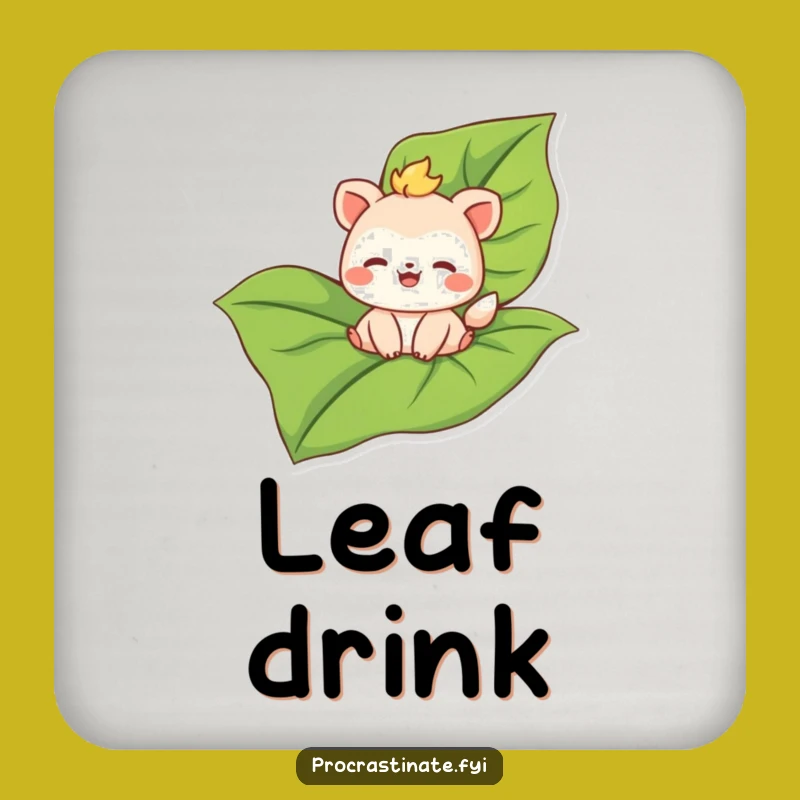 Funny Floating Animal Leaf Coaster - Hilarious Protection for Your Surfaces