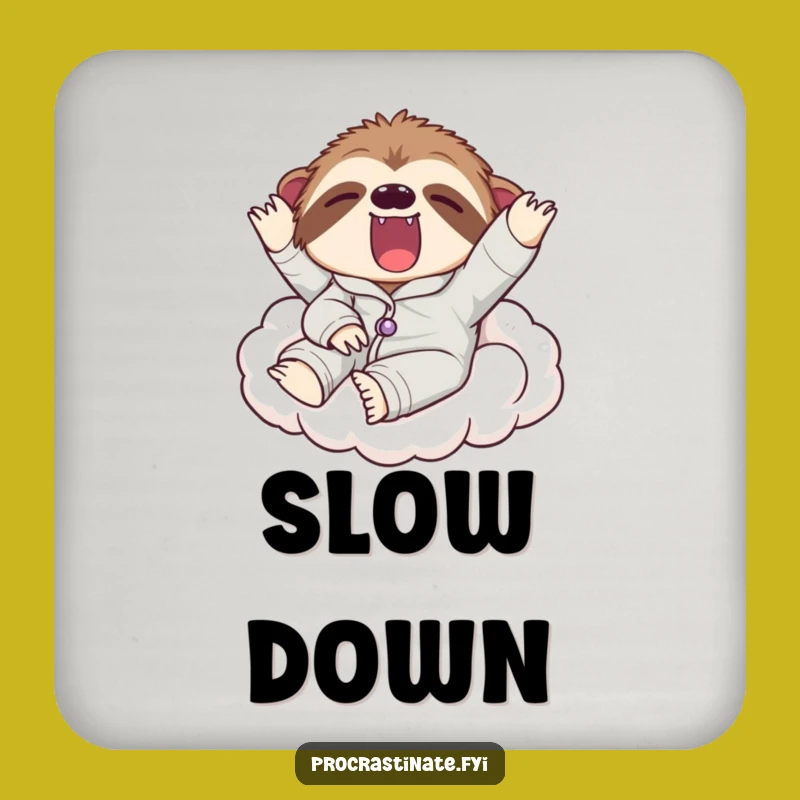 Funny Sloth Pajama Coaster: Lazy Protection for Surfaces