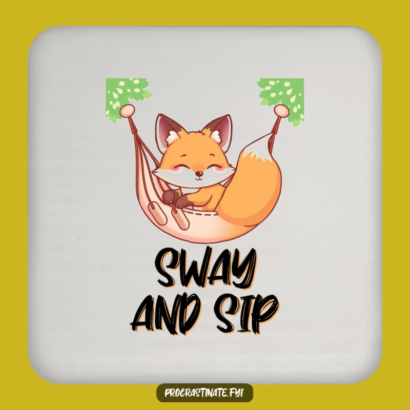 Funny Fox Hammock Coaster: Protect Surfaces Funny