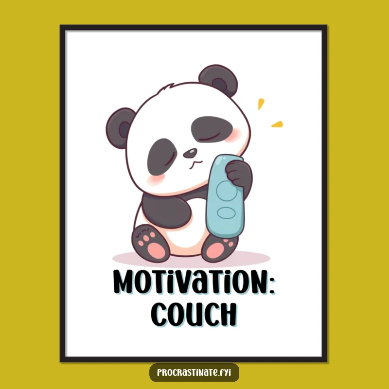 Funny Panda Remote Poster: Effortful Entertainment for Your Walls