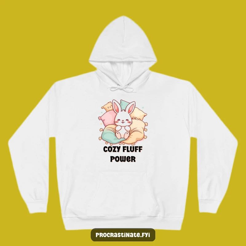 Funny Playful Bunny Pillow Hoodie: Ultra-Cozy Fun Gift!