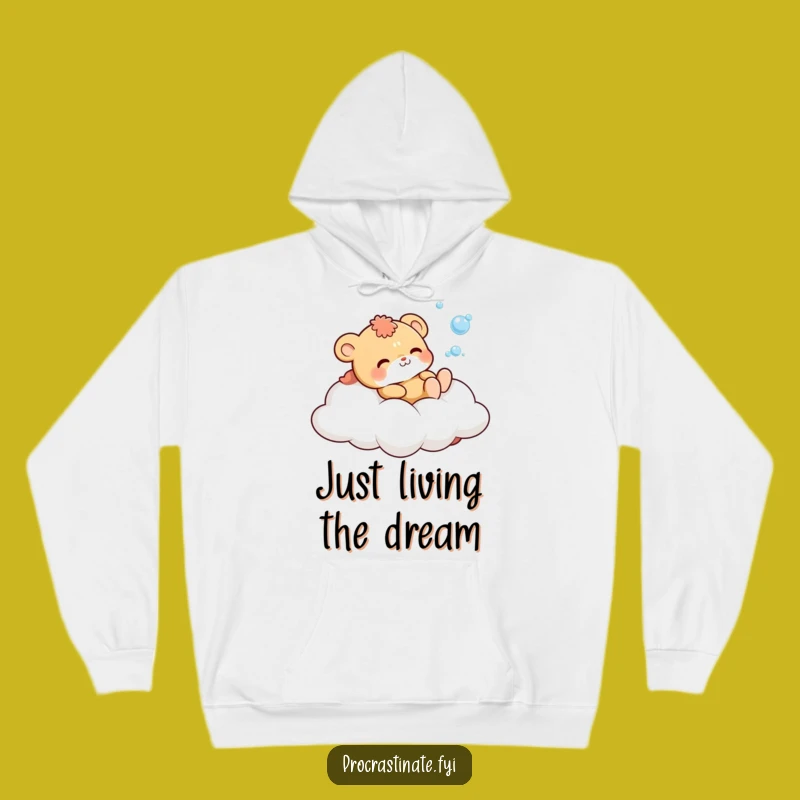 Funny Cozy Cloud Animal Hoodie: Happy Character in Bubble Bliss, Great Gift!