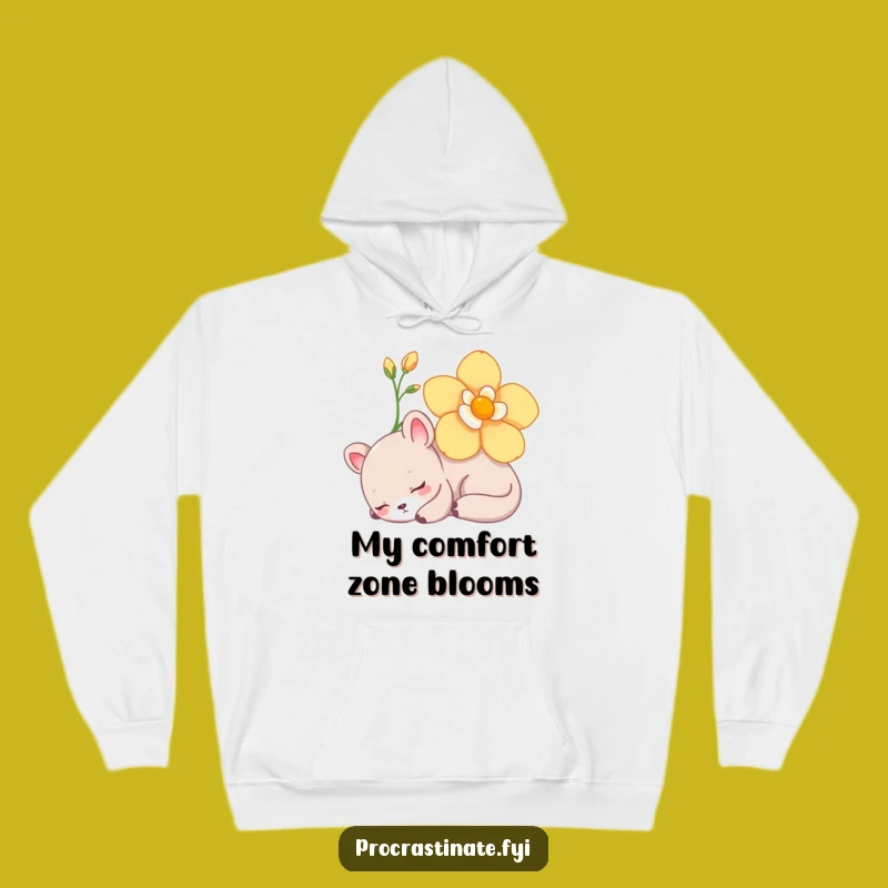Funny Cozy Lazy Animal Hoodie: Flower Nap, Perfect Relaxing Gift!