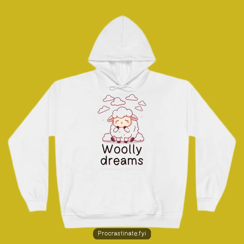 Funny Dozing Sheep Cloud Counting Hoodie, Cozy Dreamer Loungewear Gift