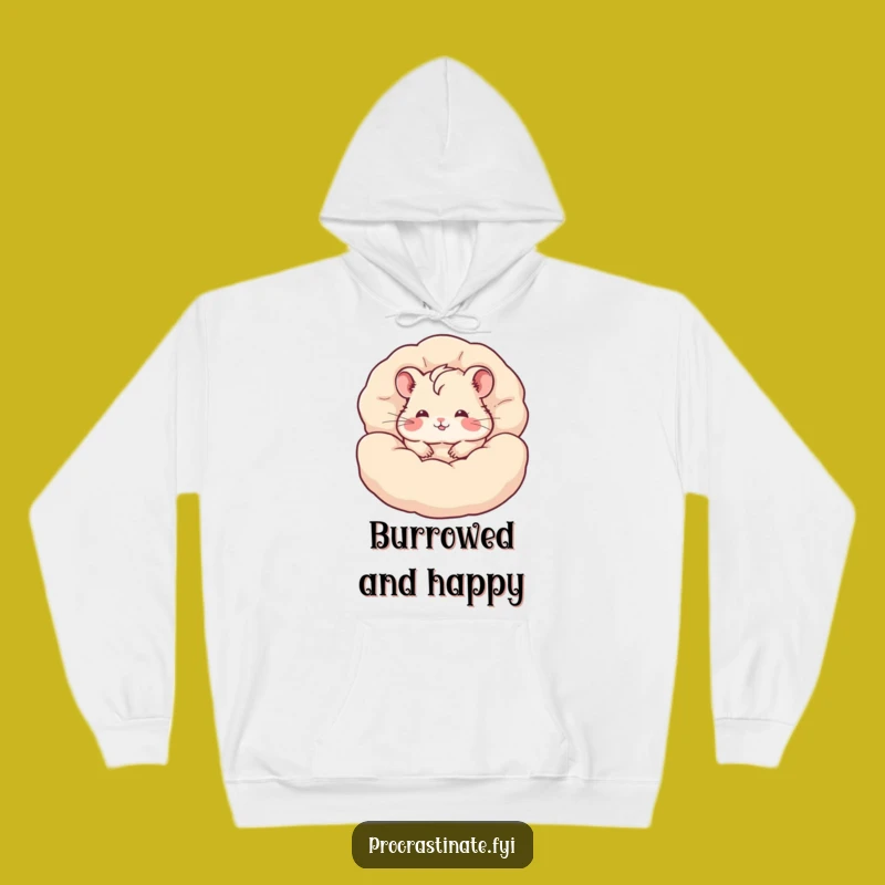 Funny Hamster Hoodie: Fluffy Pillow Burrow - Cozy Gift