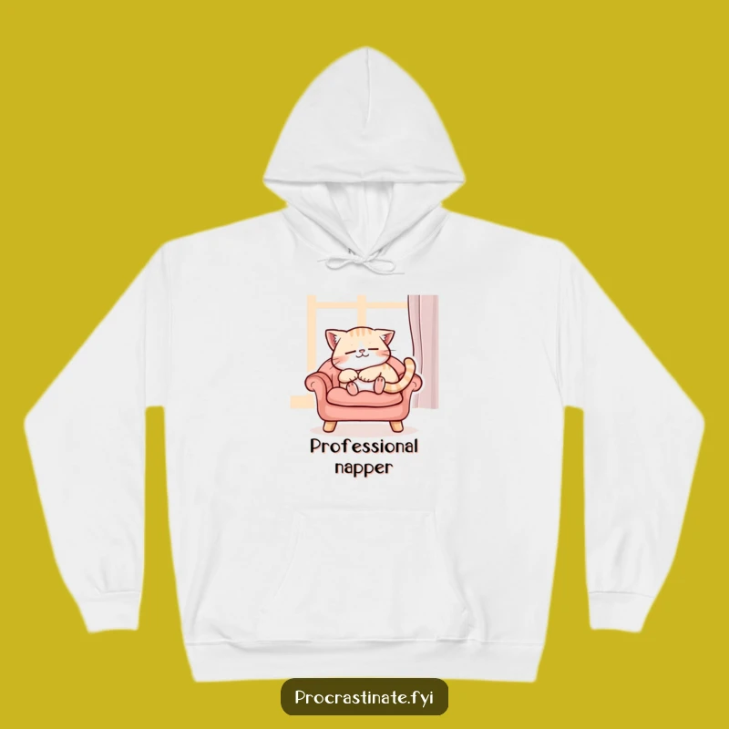 Funny Content Cat Hoodie - Cozy Nap Vibes Gift!