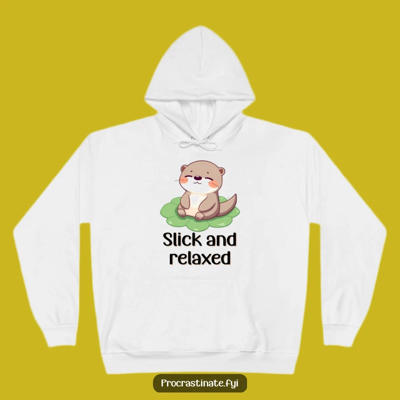 Cozy Funny Otter Lily Pad Hoodie: Snuggle into Serenity